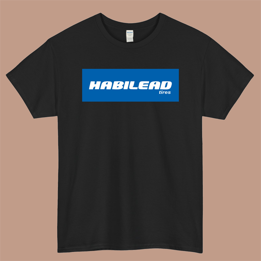 Habilead Tyres Logo Mens Unisex Short Sleeve Black T-Shirt Size S-3XL
