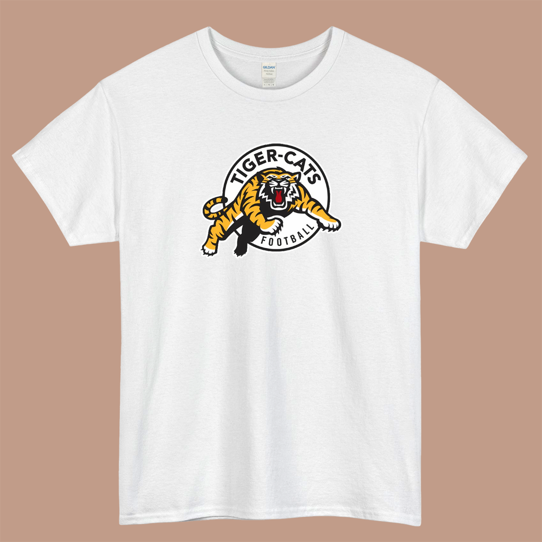 Hamilton Tiger Cats CLF Logo Mens Unisex Short Sleeve T-Shirt Size S-3XL - P