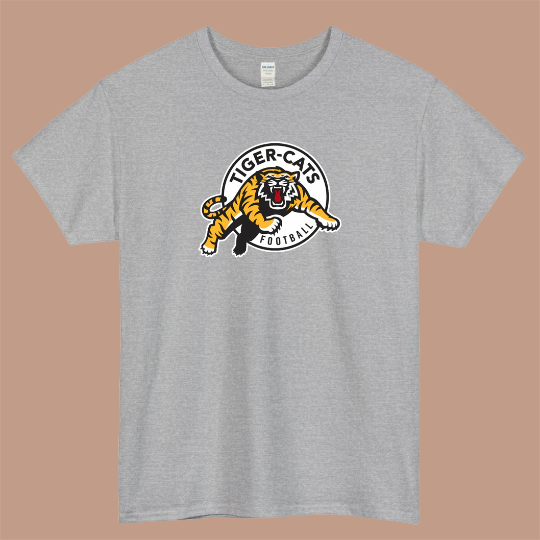Hamilton Tiger Cats CLF Logo Mens Unisex Short Sleeve T-Shirt Size S-3XL - P