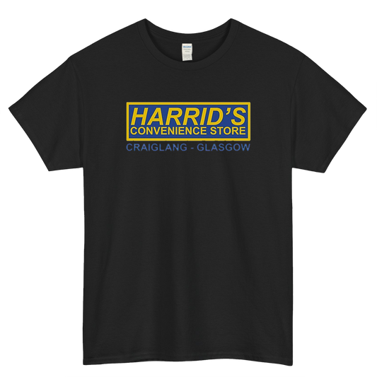 Harrids Convenience Store Craiglang Logo Mens Unisex Short Sleeve T-Shirt Size S-3XL - P