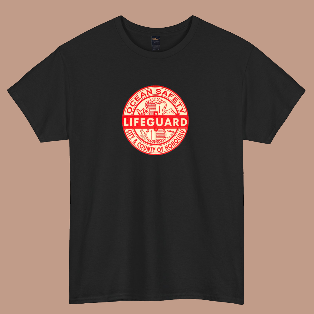 Hawaii Lifeguard logo short sleeve t shirt Size S-3XL -P