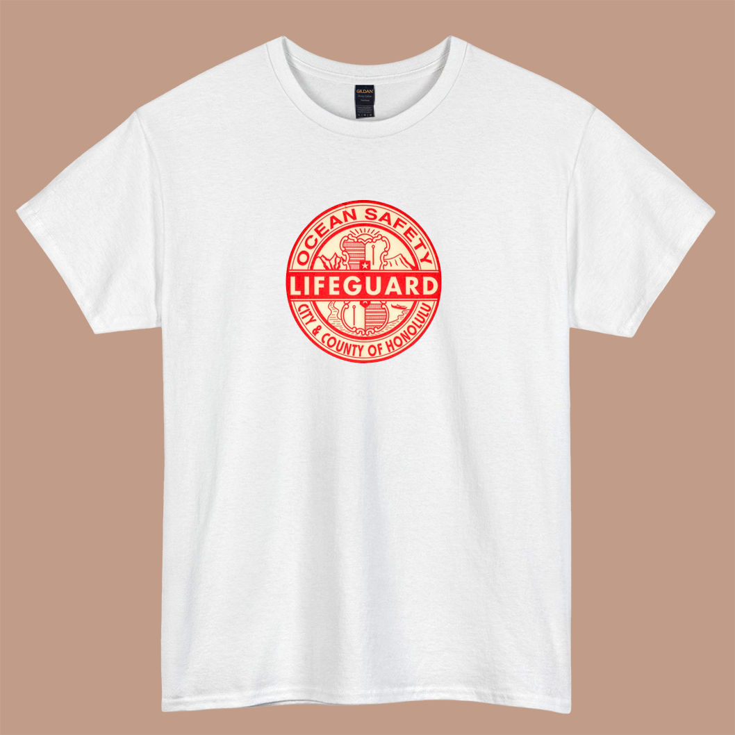 Hawaii Lifeguard logo short sleeve t shirt Size S-3XL -P