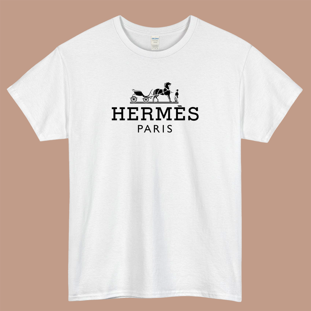 Hermes Paris Logo Mens Unisex Short Sleeve T-Shirt Size S-3XL