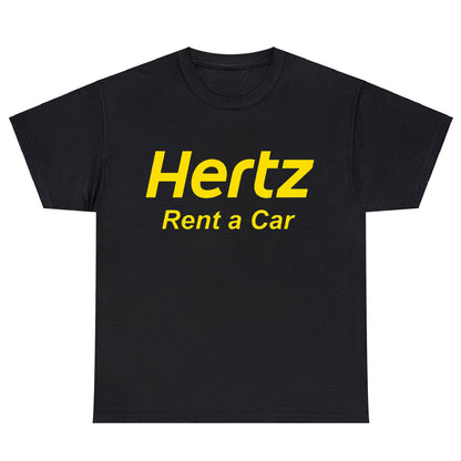 Hertz Car Rental Logo Unisex Men's T Shirt Size S to 3XL