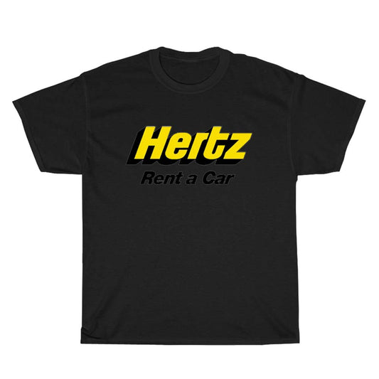 Hertz Rent A Car Logo Men's Unisex T Shirt Size S to 3XL