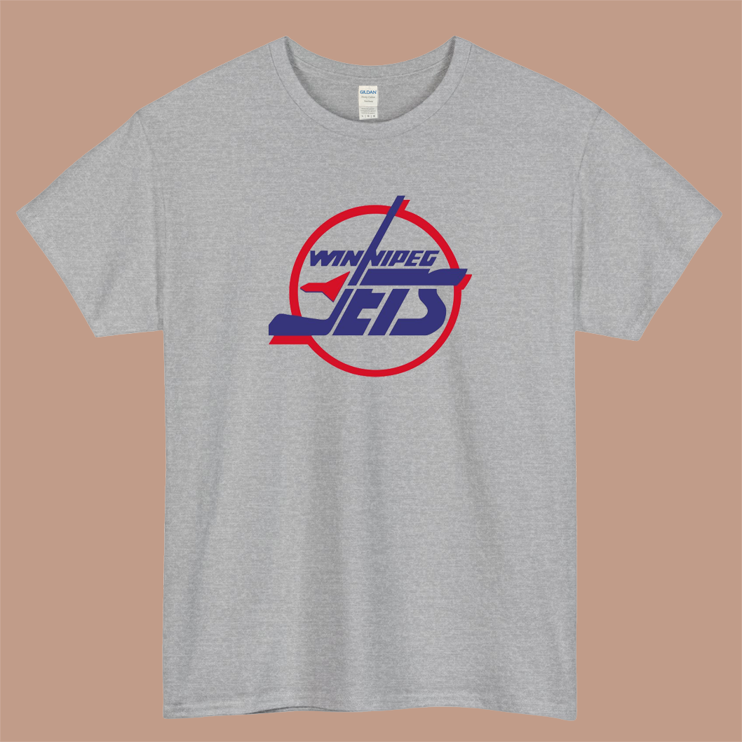 Hockey Winnipeg Jets WIN Logo Mens Unisex Short Sleeve T-Shirt Size S-3XL - P