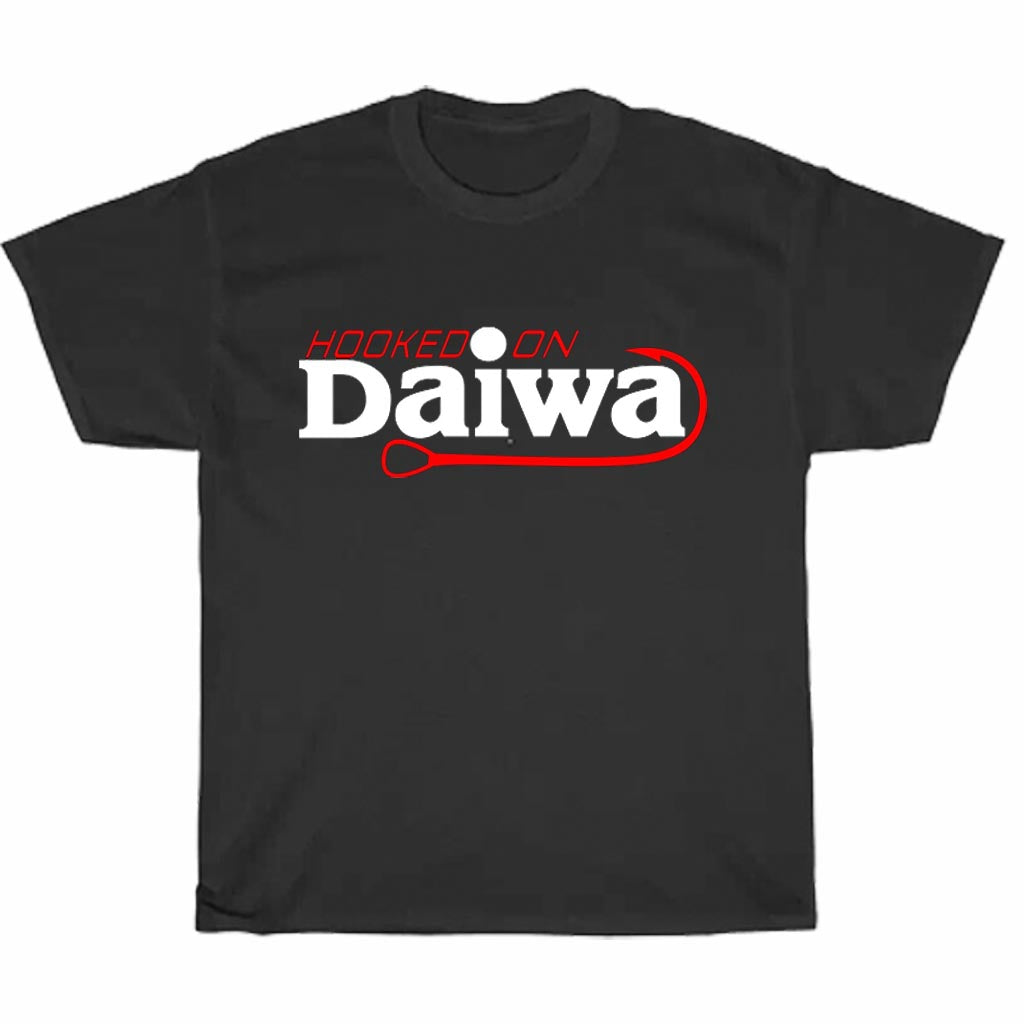 Hoked On Daiwa Fishing Logo Men's Unisex T Shirt Size S to 3XL