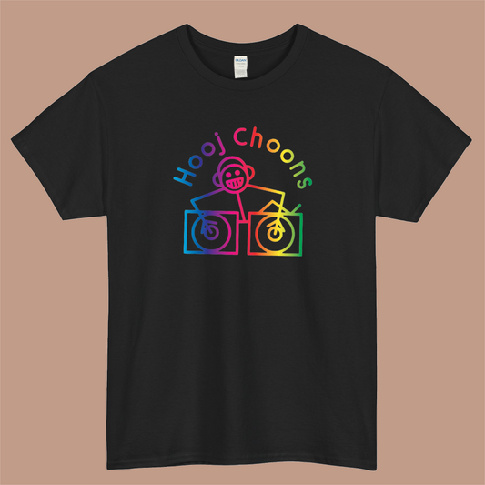 Hooj Choons Records Rainbow Logo Mens Unisex Short Sleeve T-Shirt Size S-3XL - P