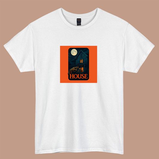 House - 80s Horror Movie logo short SLEEVE T SHIRT -P