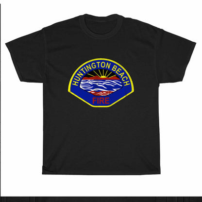 Huntington Beach Fire logo Men's Unisex T Shirt Size S to 3XL