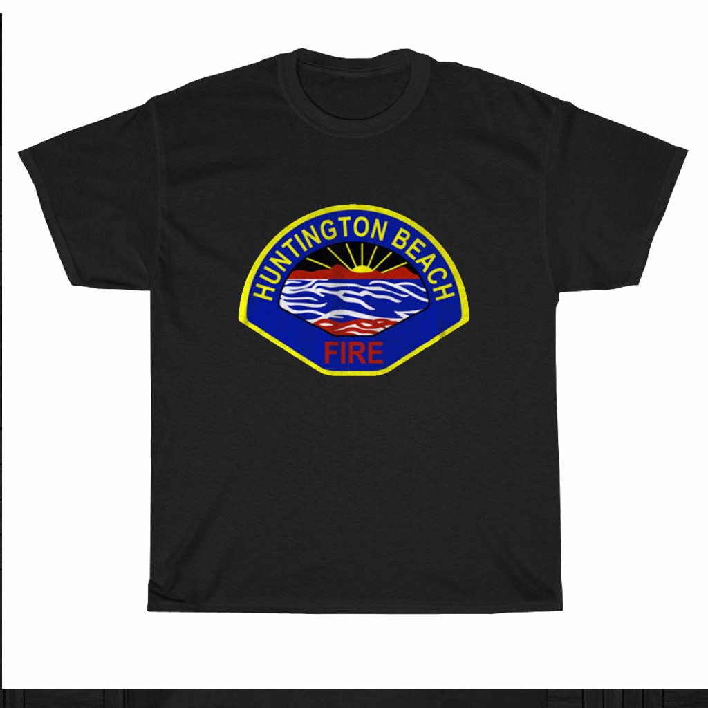 Huntington Beach Fire logo Men's Unisex T Shirt Size S to 3XL