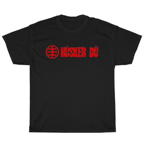 Husker Du Circle Logo Mens Unisex Short Sleeve Black T-Shirt Size S-3XL