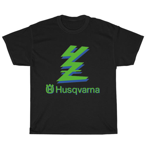 Husqvarna Mens Unisex Short Sleeve Black T-Shirt Size S-3XL
