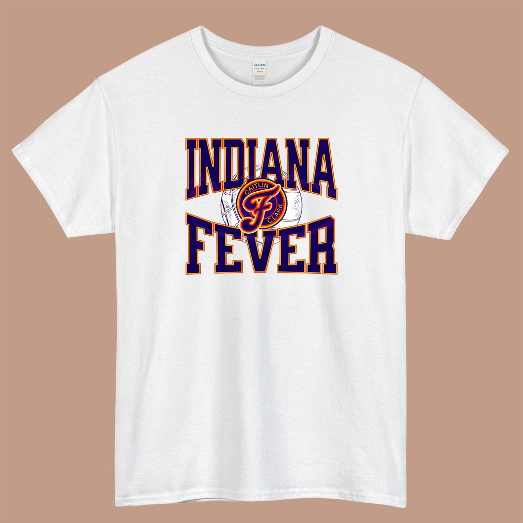 Indiana Fever Caitlin Clark Basketball Logo Mens Unisex Short Sleeve T-Shirt Size S-3XL - P
