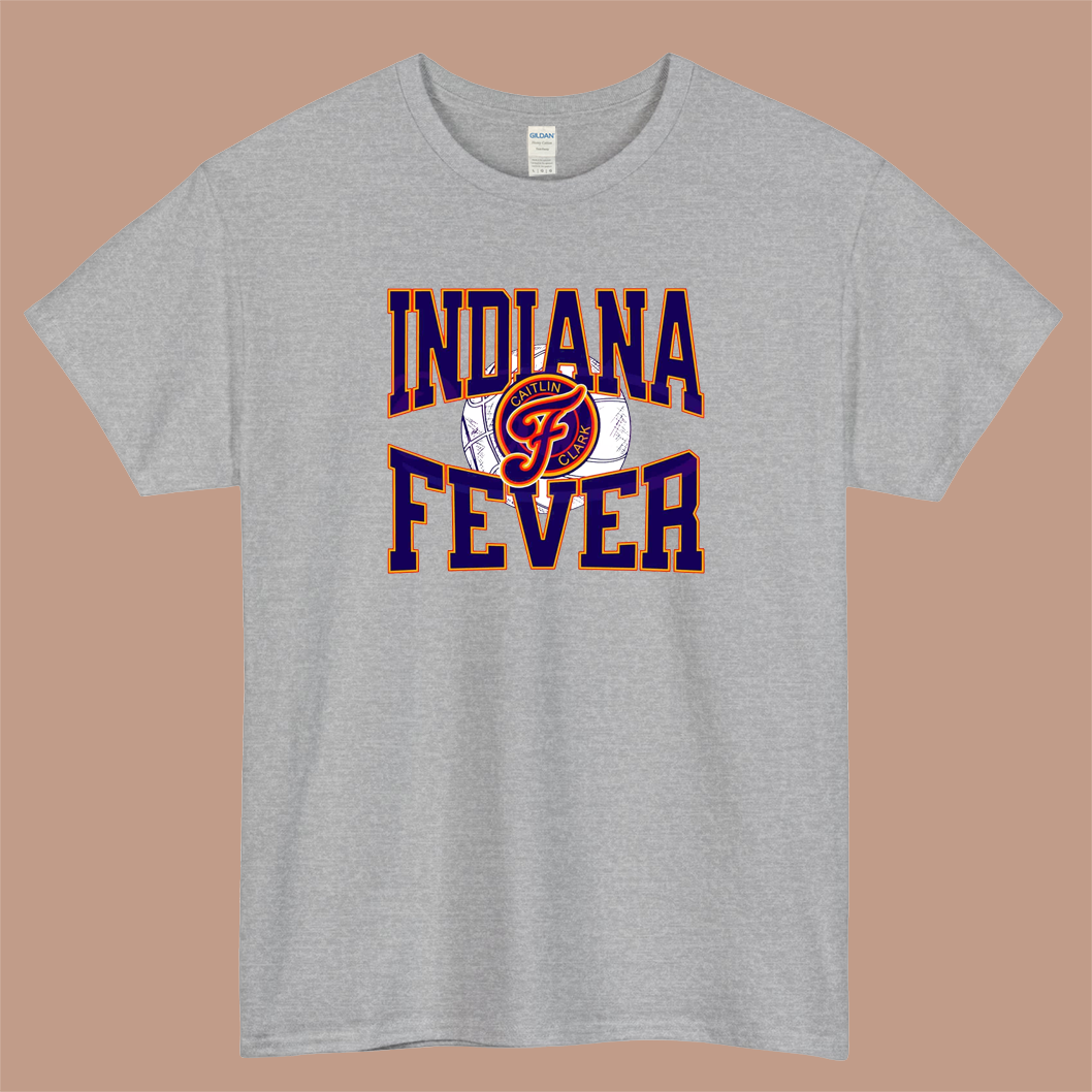 Indiana Fever Caitlin Clark Basketball Logo Mens Unisex Short Sleeve T-Shirt Size S-3XL - P