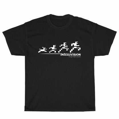 Intellivision Together Again Running Man Logo Men's Black Logo Unisex Men's T Shirt Size S to 3XL