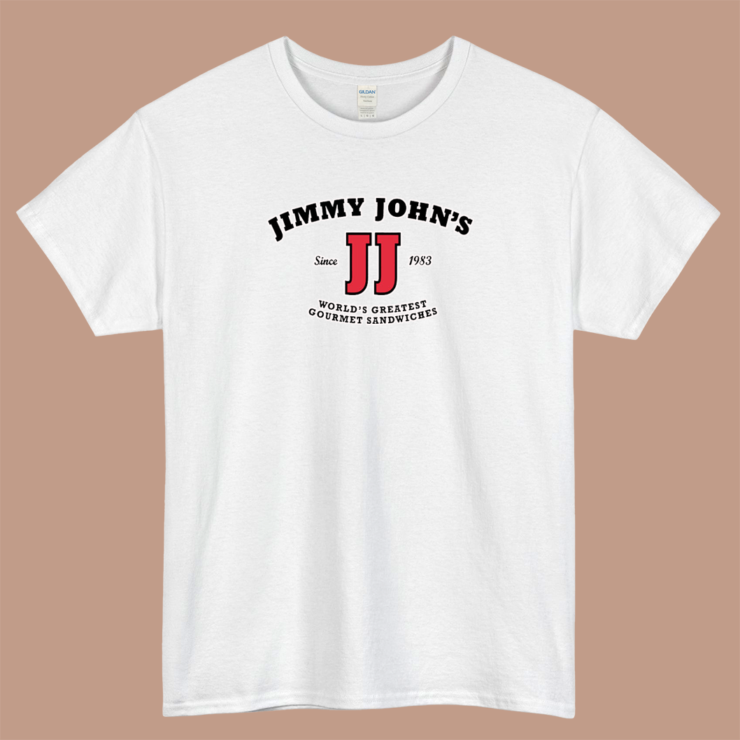 JIMMY JOHN'S Gourmet Sandwiches Logo Mens Unisex Short Sleeve T-Shirt Size S-3XL - P