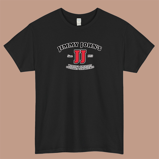 JIMMY JOHN'S Gourmet Sandwiches Logo Mens Unisex Short Sleeve T-Shirt Size S-3XL - P