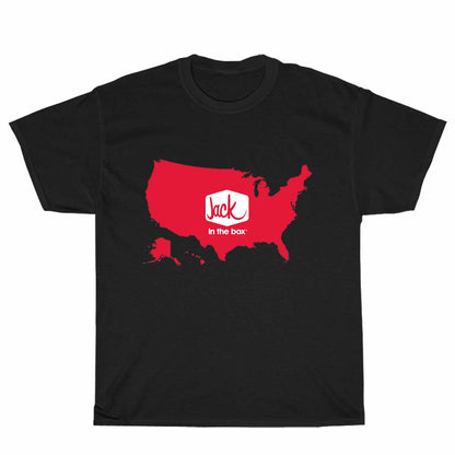 Jack in The Box Burger Men's Black T-shirt Logo Unisex Men's T Shirt Size S to 3XL