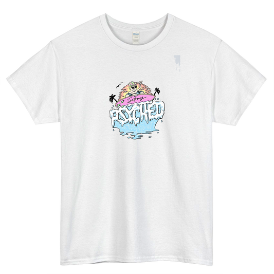 Jamie O'brien Merch Stay Psyched SurferLOGO SHORT SLEEVE T SHIRT -P