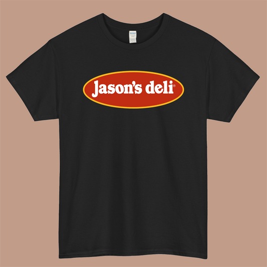 Jasons Deli Logo Mens Unisex Short Sleeve Black T-Shirt Size S-3XL