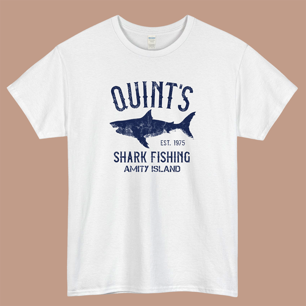 Jaws Quint Shark Logo Mens Unisex Short Sleeve T-Shirt Size S-3XL - P