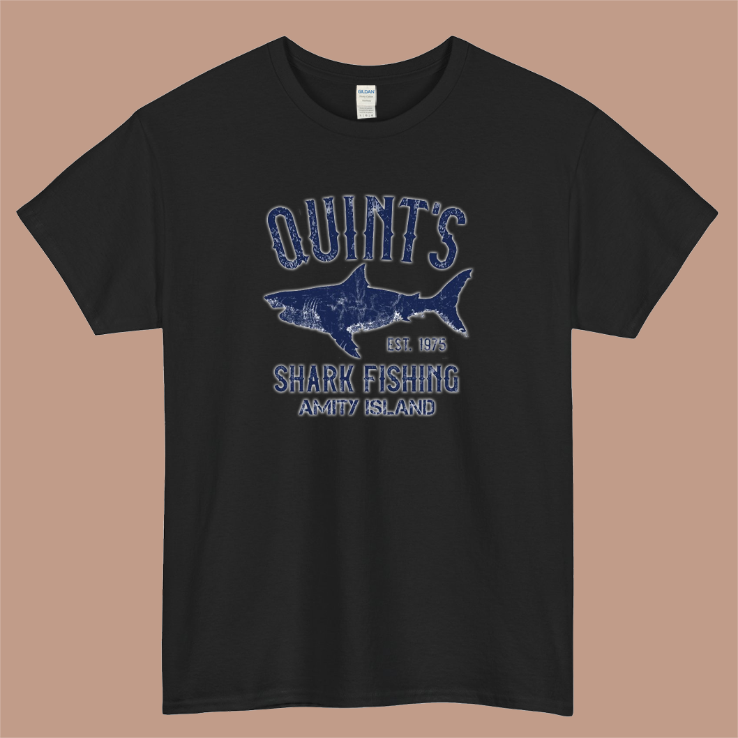Jaws Quint Shark Logo Mens Unisex Short Sleeve T-Shirt Size S-3XL - P