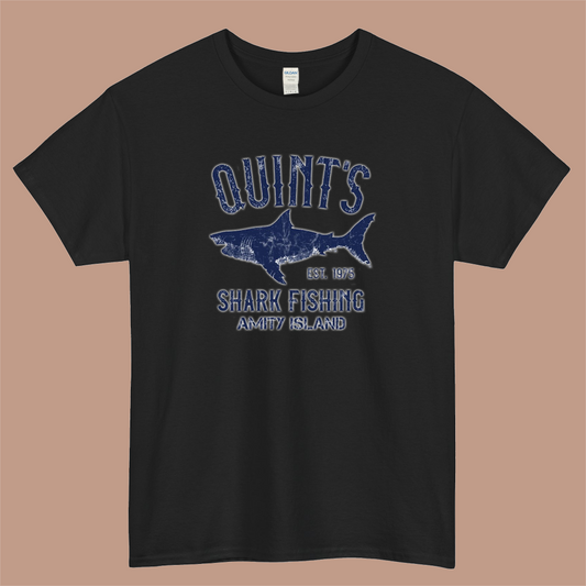Jaws Quint Shark Logo Mens Unisex Short Sleeve T-Shirt Size S-3XL - P
