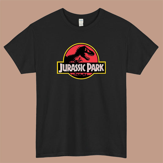 Jurassic Park Classic Retro Logo Mens Unisex Short Sleeve Black T-Shirt Size S-3XL