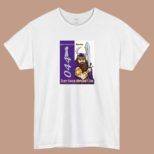 Just Once Before I Die - Minnesota Vikings Fans Logo Mens Unisex Short Sleeve T-Shirt Size S-3XL - P