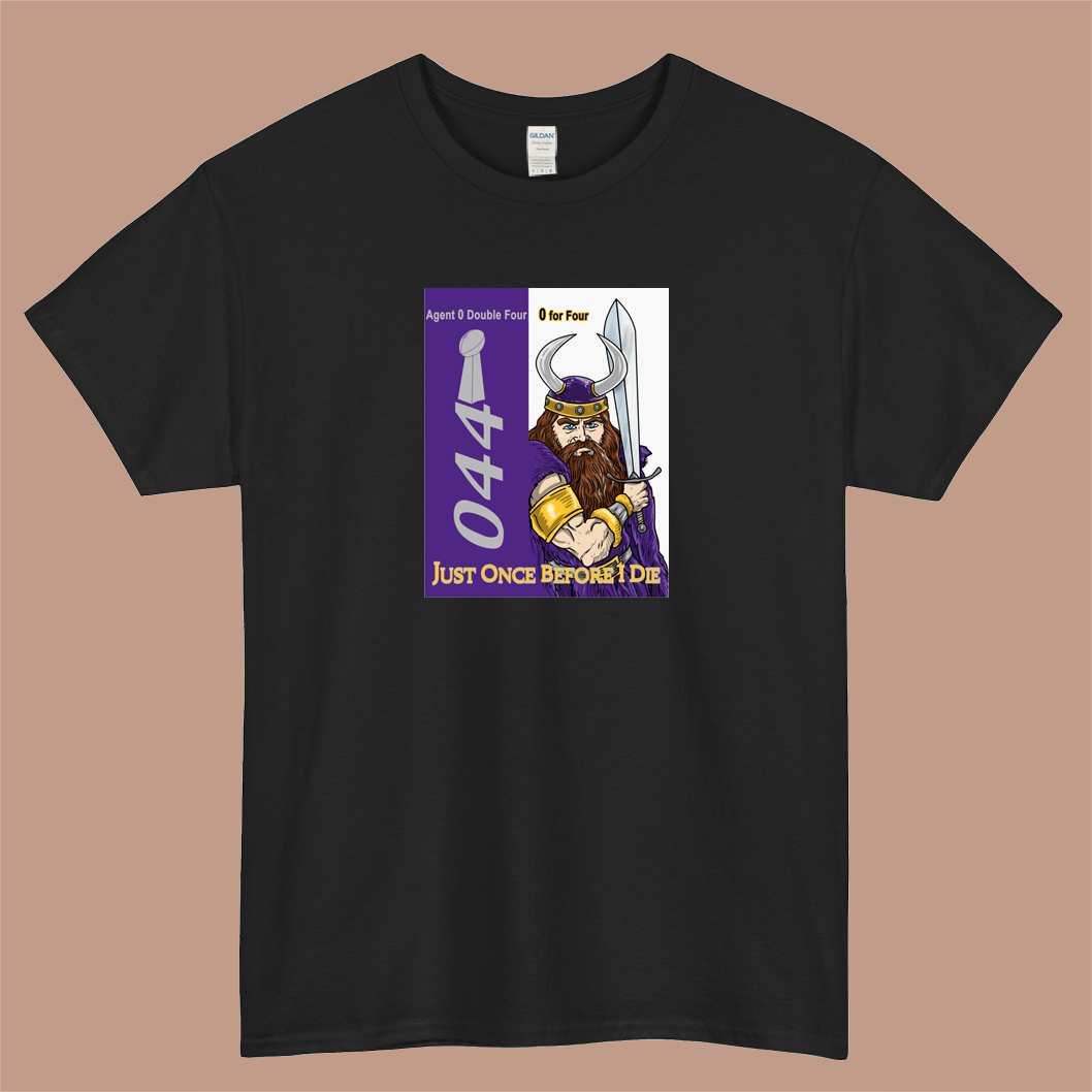 Just Once Before I Die - Minnesota Vikings Fans Logo Mens Unisex Short Sleeve T-Shirt Size S-3XL - P