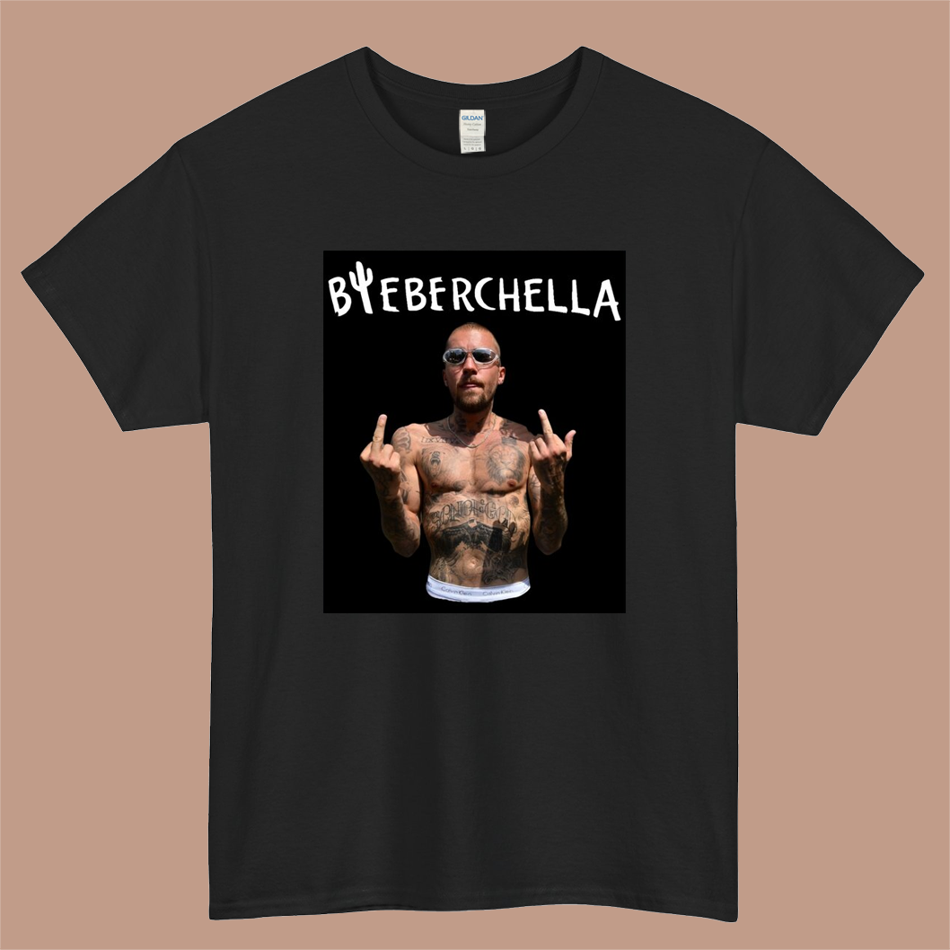 Justin Bieber Bieberchella Logo Mens Unisex Short Sleeve Black T-Shirt Size S-3XL