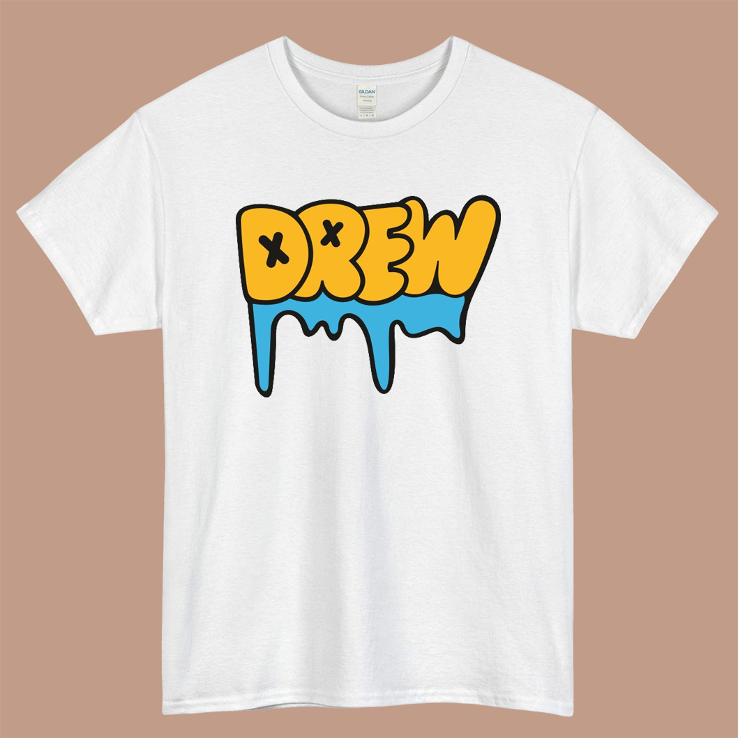 Justin Bieber Drew Logo Mens Unisex Short Sleeve White T-Shirt Size S-3XL