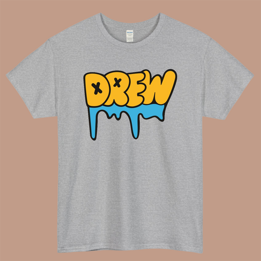Justin Bieber Drew Logo Mens Unisex Short Sleeve Gray T-Shirt Size S-3XL