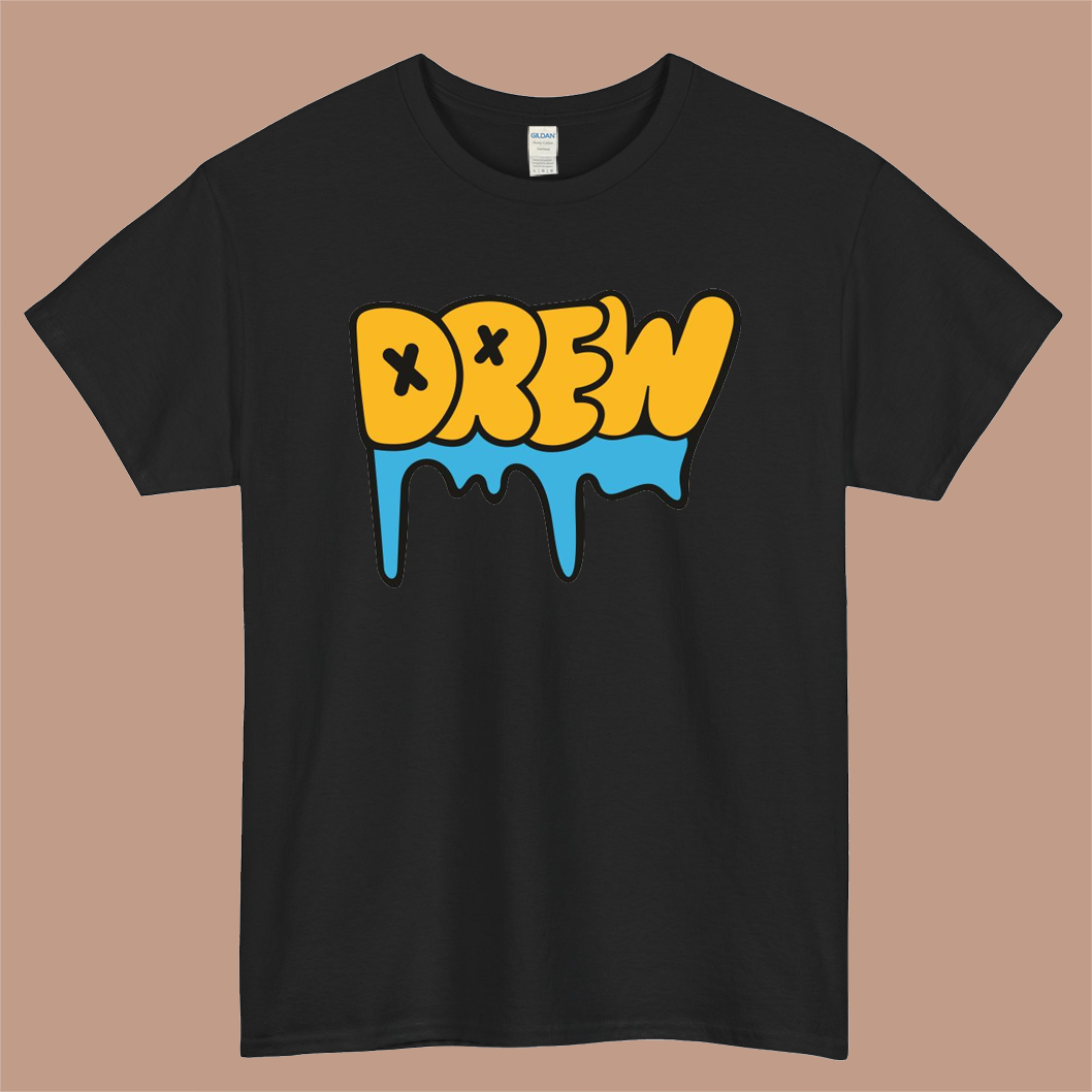 Justin Bieber Drew Logo Mens Unisex Short Sleeve Black T-Shirt Size S-3XL