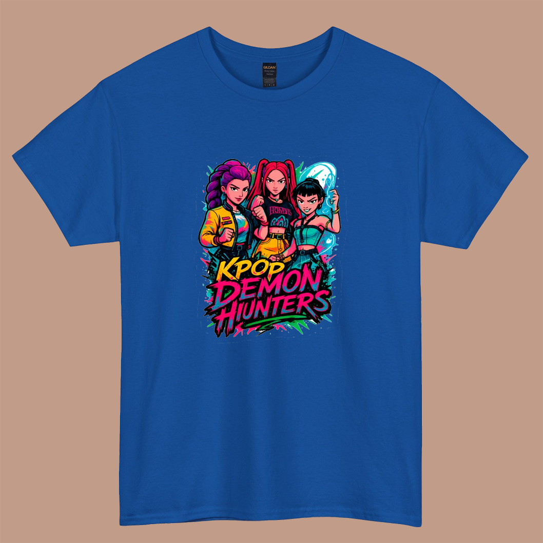 K-Pop Demon Hunters logo SHORT SLEEVE T SHIRT S-3XL- P