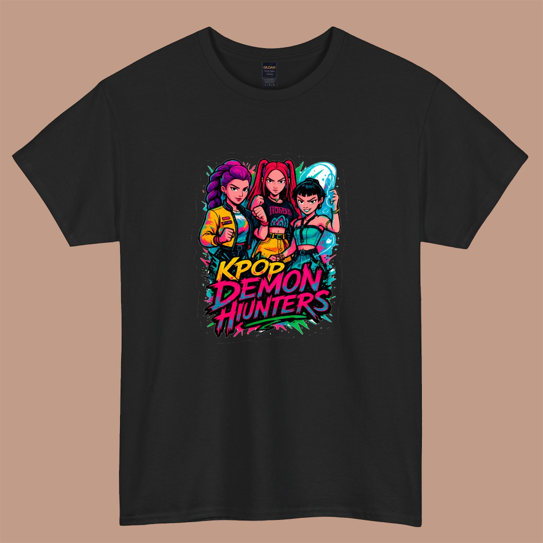 K-Pop Demon Hunters logo SHORT SLEEVE T SHIRT S-3XL- P