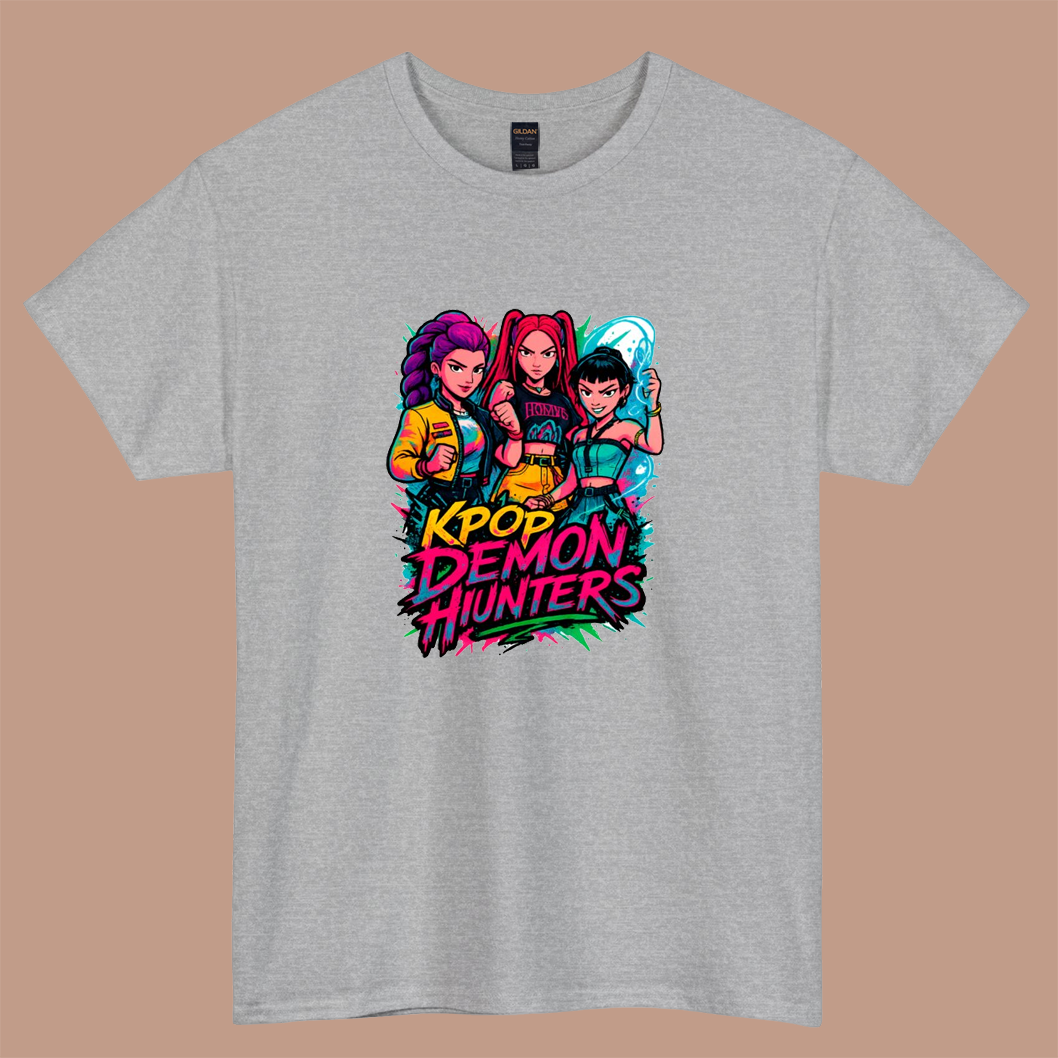 K-Pop Demon Hunters logo SHORT SLEEVE T SHIRT S-3XL- P