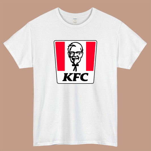 KFC Logo Mens Unisex Short Sleeve White T-Shirt Size S-3XL