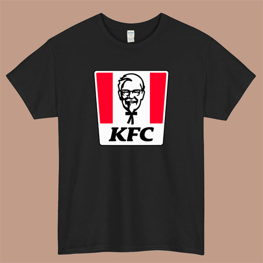 KFC Logo Mens Unisex Short Sleeve Black T-Shirt Size S-3XL