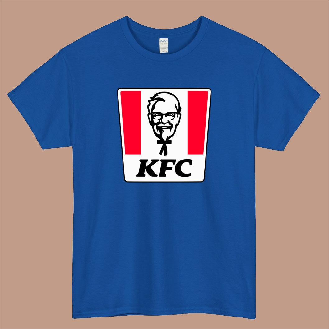 KFC Logo Mens Unisex Short Sleeve Blue T-Shirt Size S-3XL