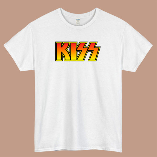 KISS Band Symbols Logo Mens Unisex Short Sleeve White T-Shirt Size S-3XL