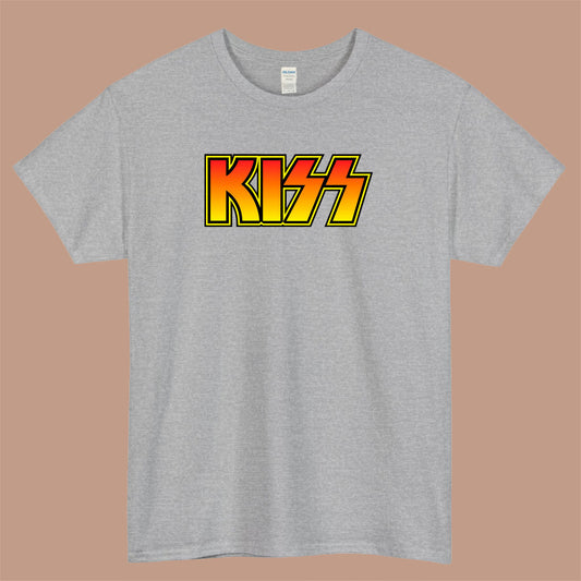 KISS Band Symbols Logo Mens Unisex Short Sleeve Gray T-Shirt Size S-3XL