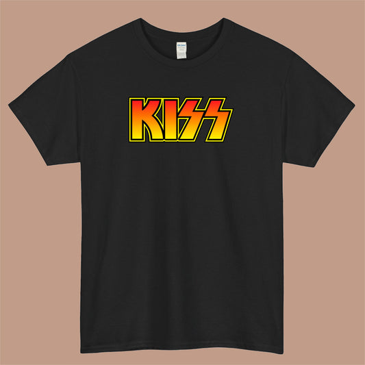 KISS Band Symbols Classic Retro Logo Mens Unisex Short Sleeve Black T-Shirt Size S-3XL