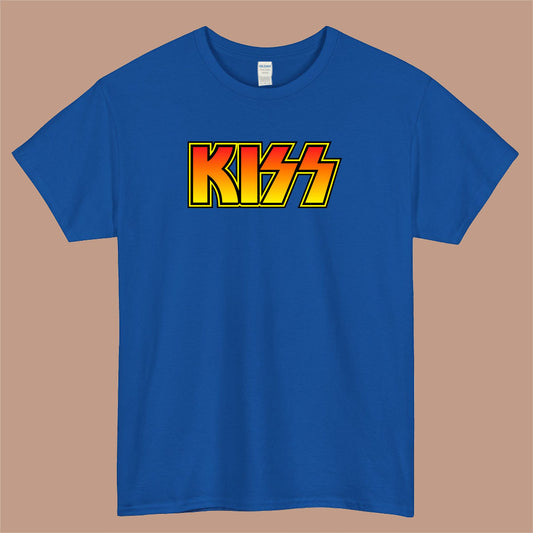 KISS Band Symbols Logo Mens Unisex Short Sleeve Blue T-Shirt Size S-3XL
