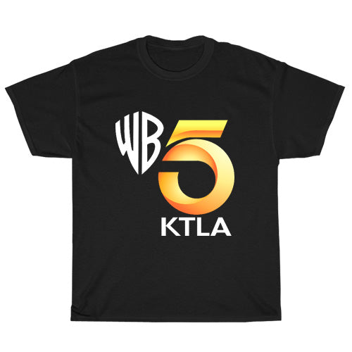 KTLA 5 1980s Active logo Mens Unisex Short Sleeve Black T-Shirt Size S-3XL