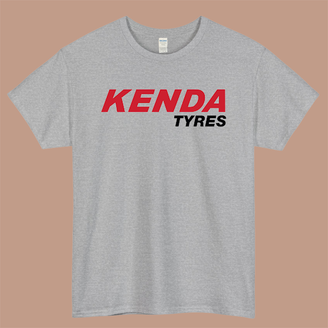 Kenda Tyres Logo Mens Unisex Short Sleeve Gray T-Shirt Size S-3XL