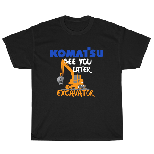 Komatsu Excavator Logo Men's Unisex T Shirt Size S to 3XL