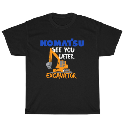 Komatsu Excavator Logo Men's Unisex T Shirt Size S to 3XL