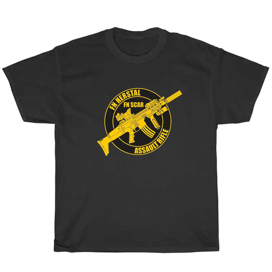 Kyle FN Herstal SCAR Series 2 Cutting Logo Men's Unisex T Shirt Size S to 3XL
